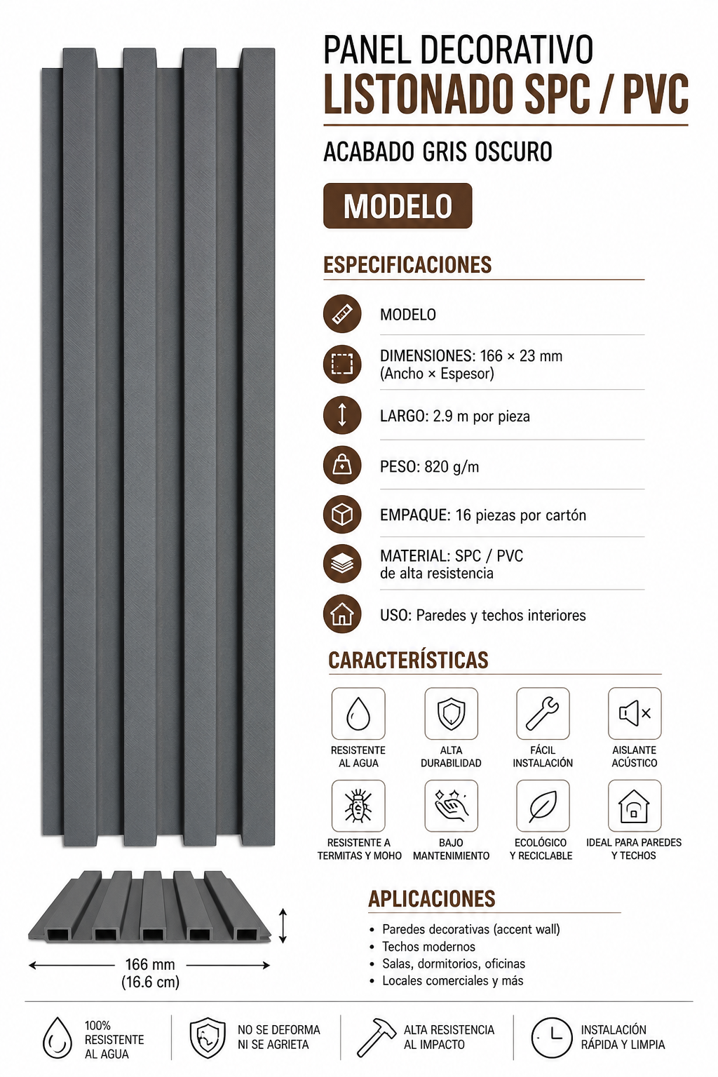 Panel Decorativo PVC lambrin  4