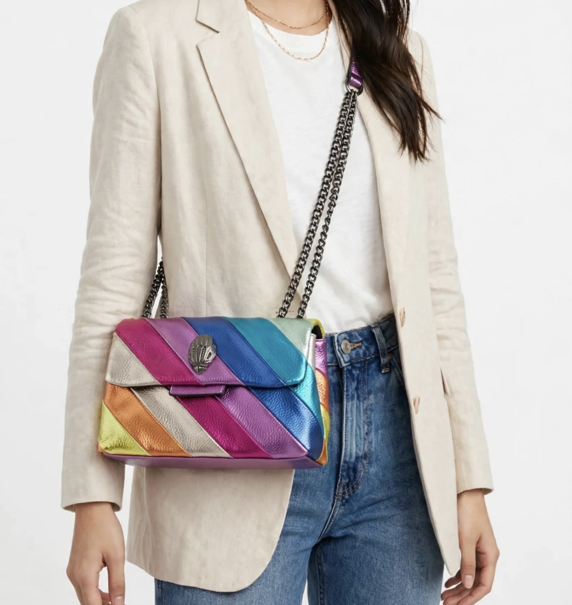 Kurt Geiger square rainbow