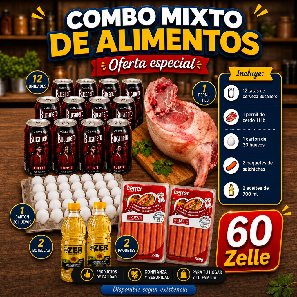 Combo Mixto de alimentos