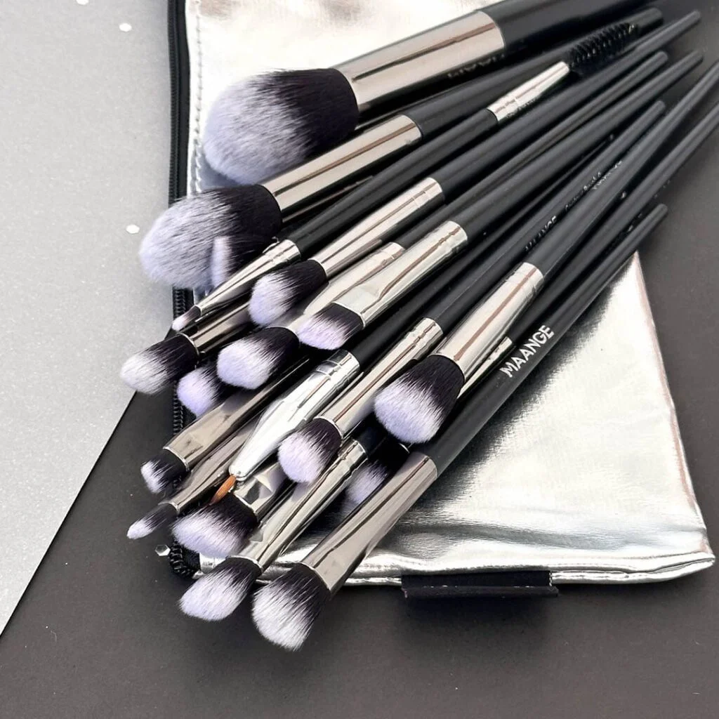 Set de Brochas para Ojos MAANGE Plateado 2