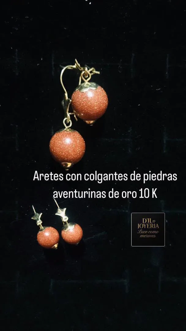 Aretes de Aventurina