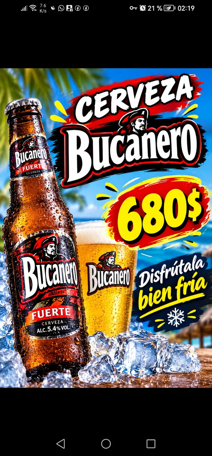 CERVEZA BUCANERO 
