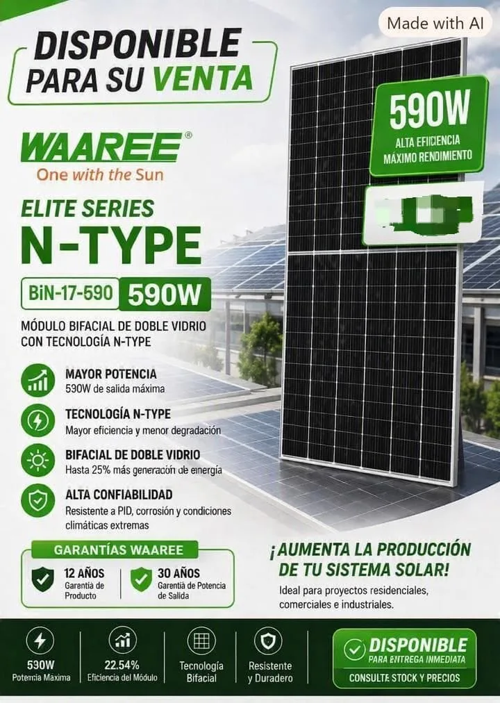 Paneles Solares de 590W 